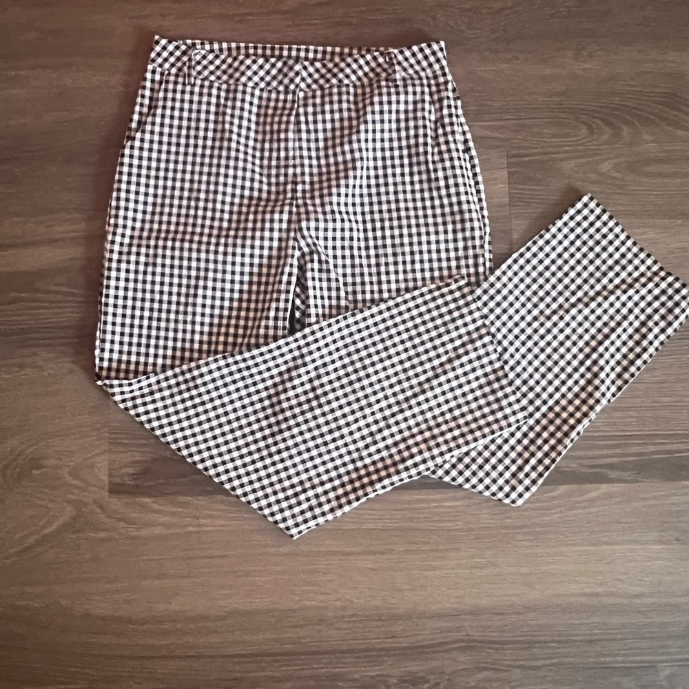 Linen Plaid Pants